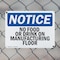Signmission No Food Or Drinks On Manufacturing Floor, 10 in W x Rectangle, Plastic OS-2PACK-NS-P-710-L-14615 - alternate 3